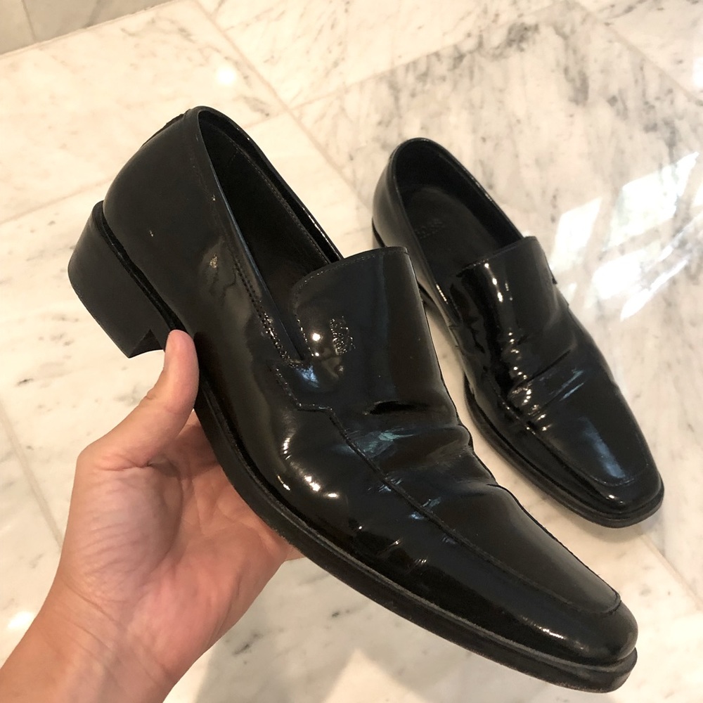 Hugo Boss Black Patent Leather Men Dress Shoes